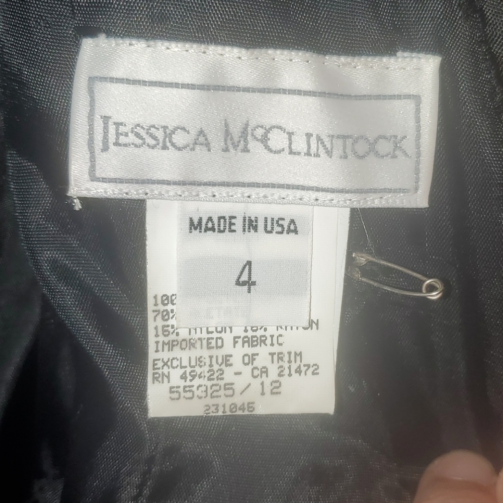 Jessica McClintock Party Event Velvet Floral Formal Dress - Picture 9 of 10